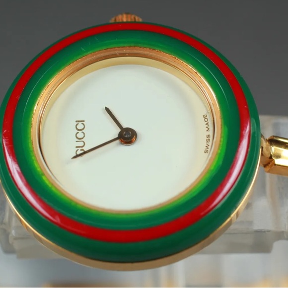 GUCCI 14k Gold Plated Watch Bracelet highly collectable! Vintage SO POPU… - Picture 6 of 10